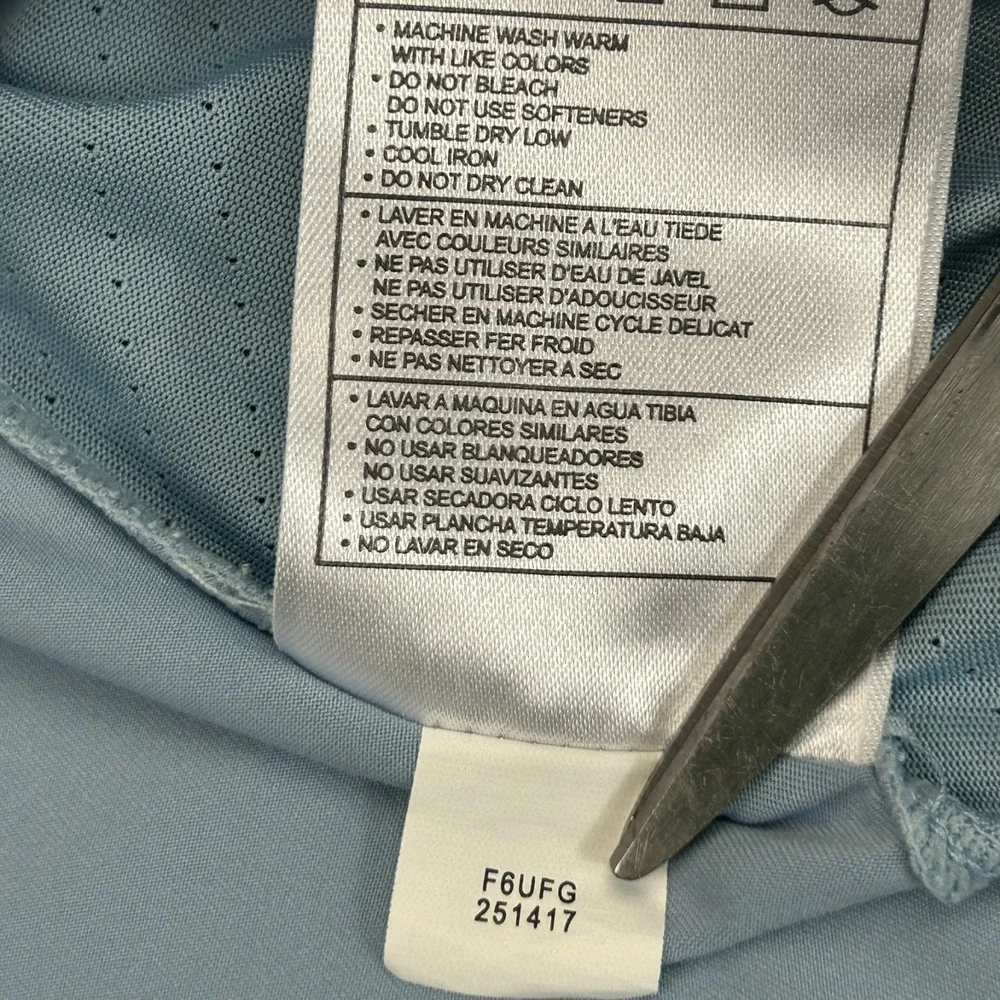 NIKE Golf Dri-Fit Women's Shirt Medium Short Sleeve Polo Ice Blue Preppy Sporty - Picture 7 of 12